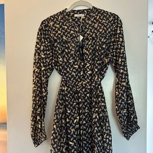 Doen Ivana Dress Falling Leaves L NWT